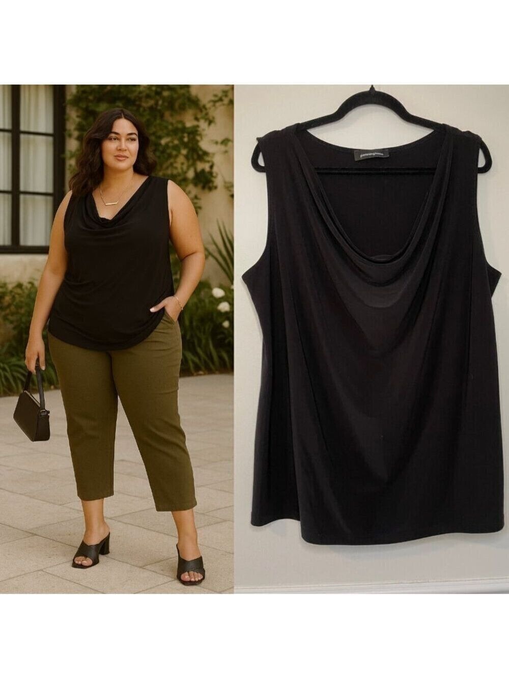 🐈Penningtons Cowl Neck Sleeveless Blouse